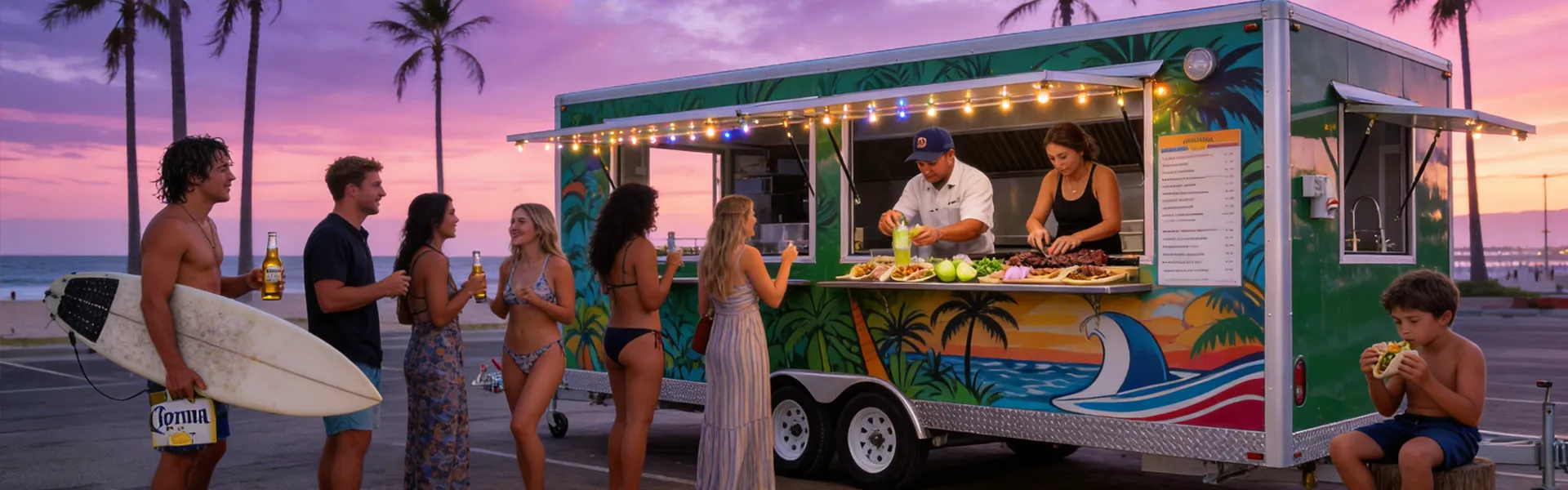 Vierkante foodtruck