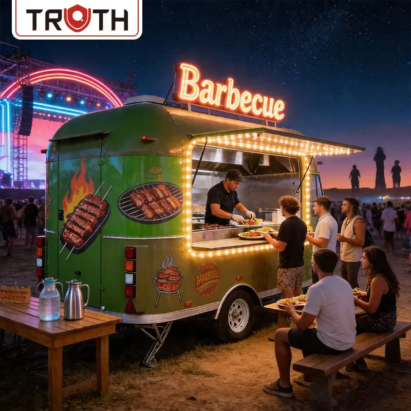 BBQ-foodtrucks met volledige keukenuitrusting