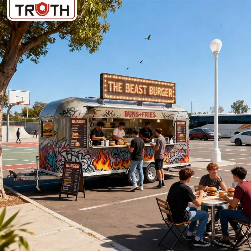 Voedselverkoopwagen BBQ-restaurant Foodtruck