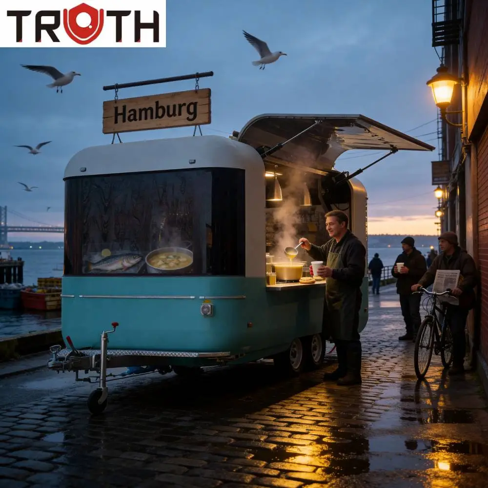 Hamburgers Voedselkar voor Commercieel