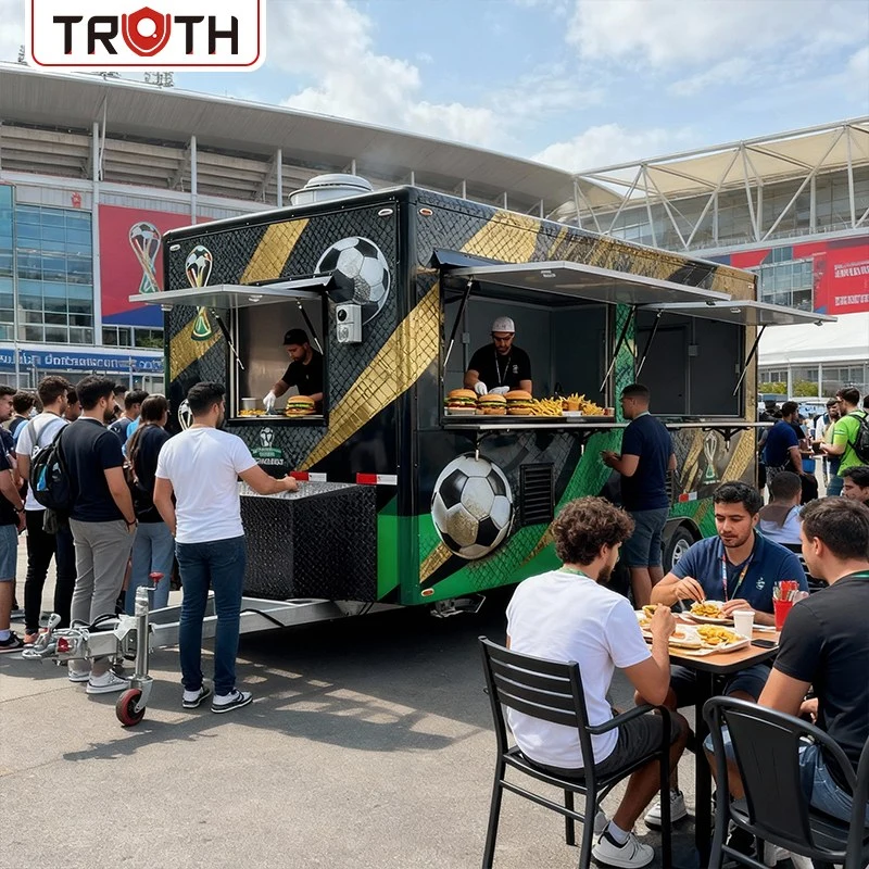Mobiele foodtruck volledig uitgerust voor bar