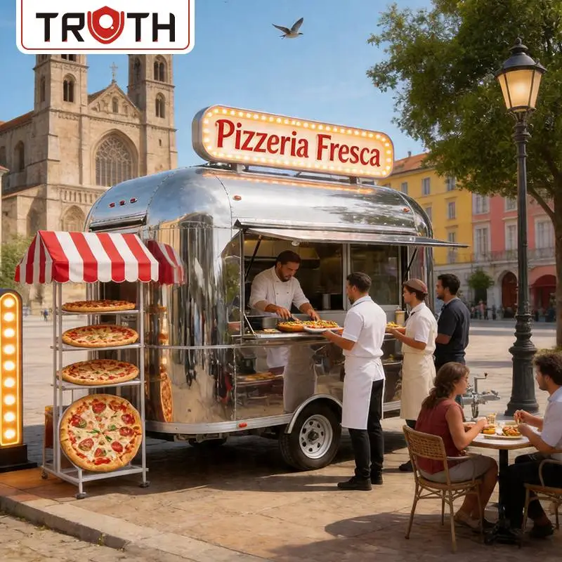 Mobiele Keuken Pizza Concessie Voedselaanhangwagen