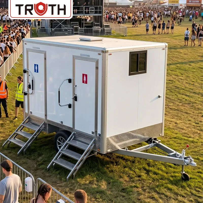 Mobiel toilettoilet met tank voor evenementen