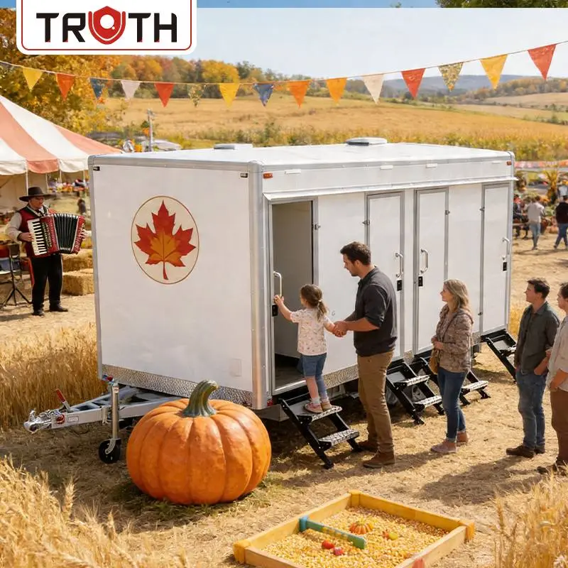 Outdoor luxe mobiele toiletwagen