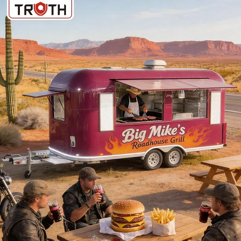 Draagbare voedseltrailer Fastfood-ijs